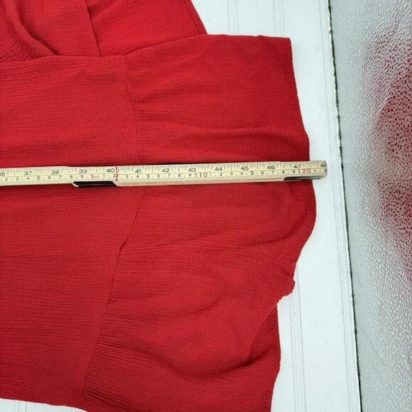 Knox Rose Red Tiered Boho Peasant Long Sleeveless Maxi Dress Large Flowy Bright - Picture 7 of 9